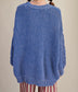 Cobalt Oversized Cable Knit Sweater