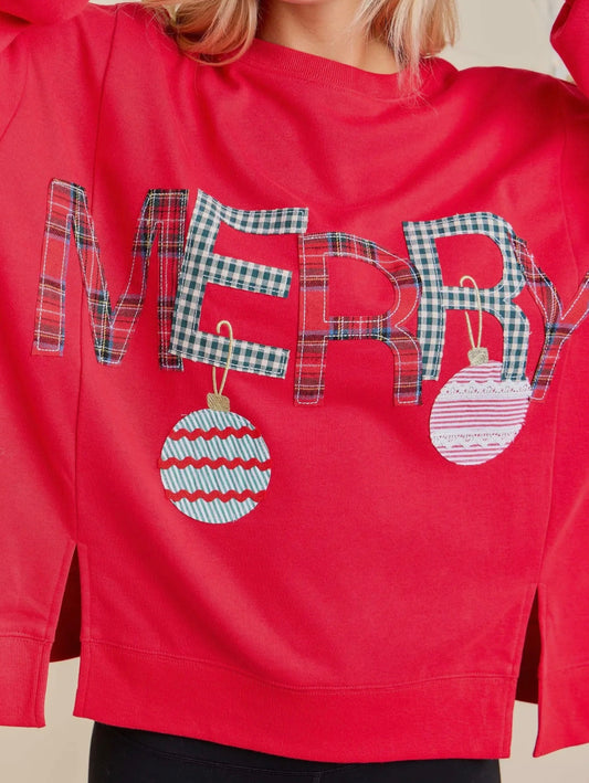 Merry Quilted Oversized Pullover