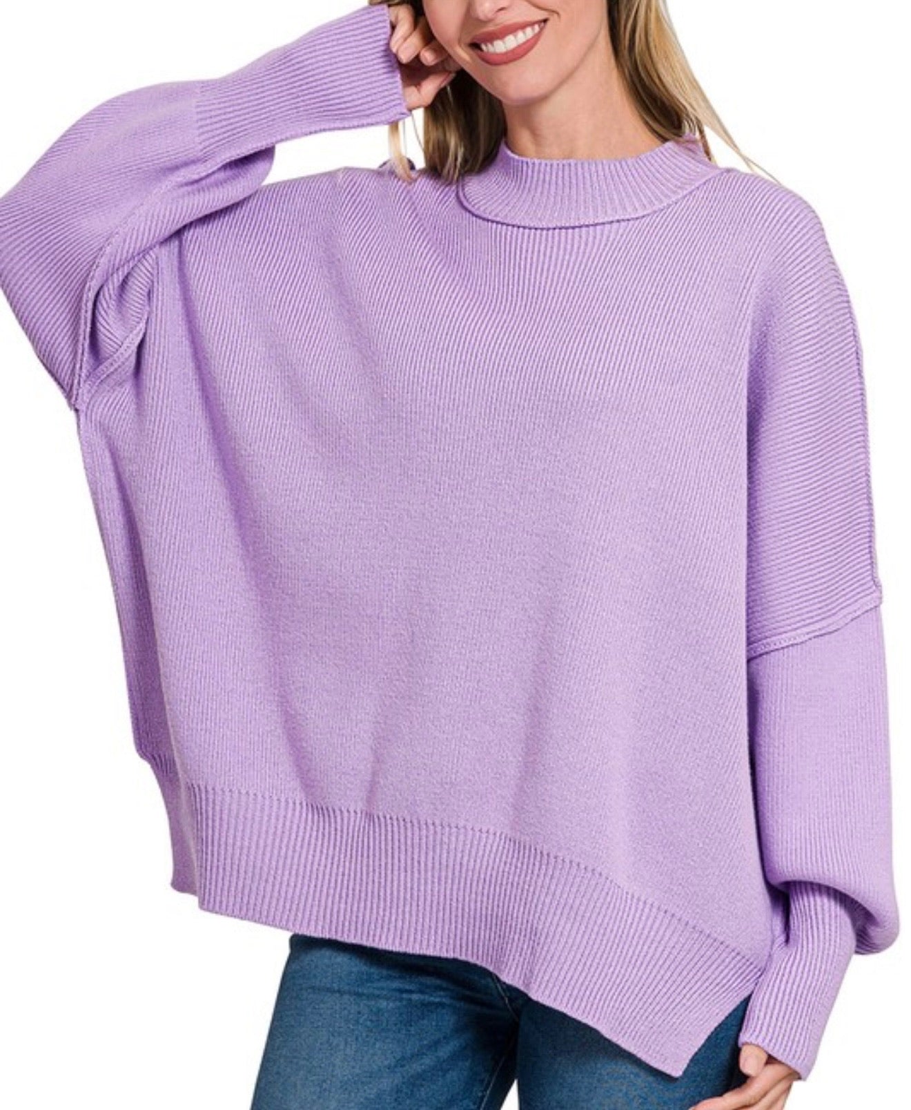 Slit sided Oversized Sweater