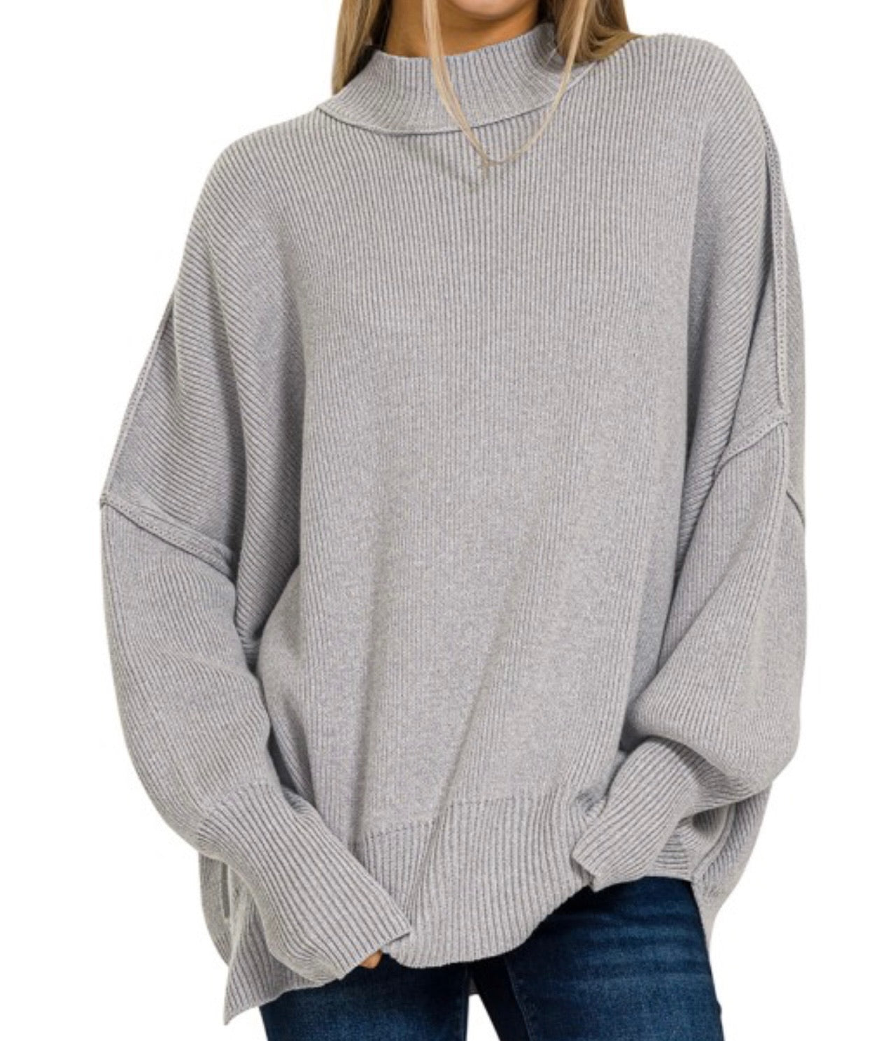 Slit sided Oversized Sweater