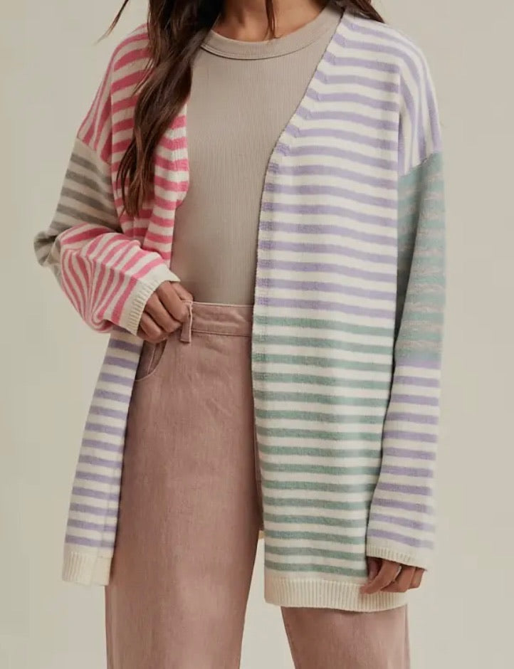Winter Sunrise Stripe Cardigan
