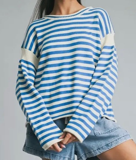 Take Me To Nantucket Striped Sweater