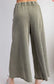 Washed Terry Knit Wide Leg Pants