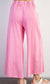 Washed Terry Knit Wide Leg Pants