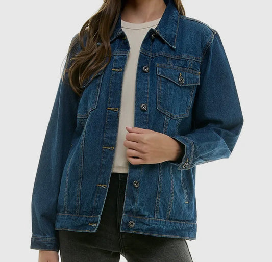 Boyfriend Relaxed Fit Denim Jacket