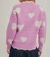 Meet-Cute Heart Knit Pullover