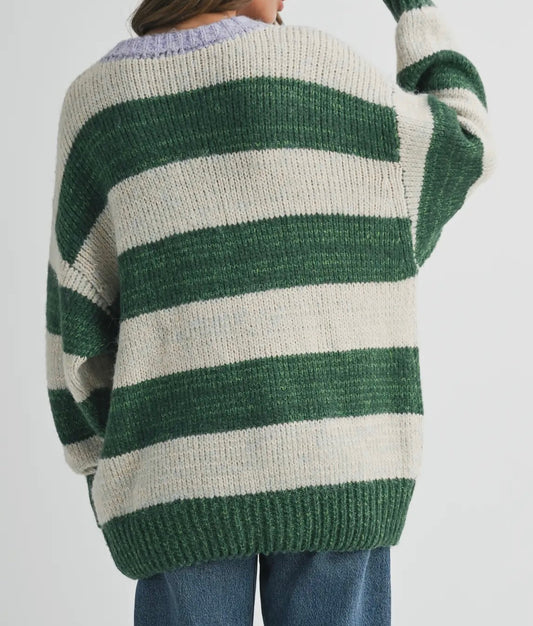 New Chapter Oversized Striped Sweater