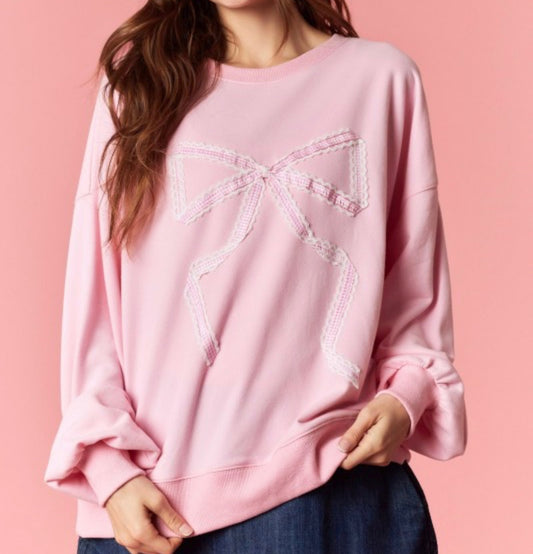 Absolutely Bow-tiful Oversized Pullover