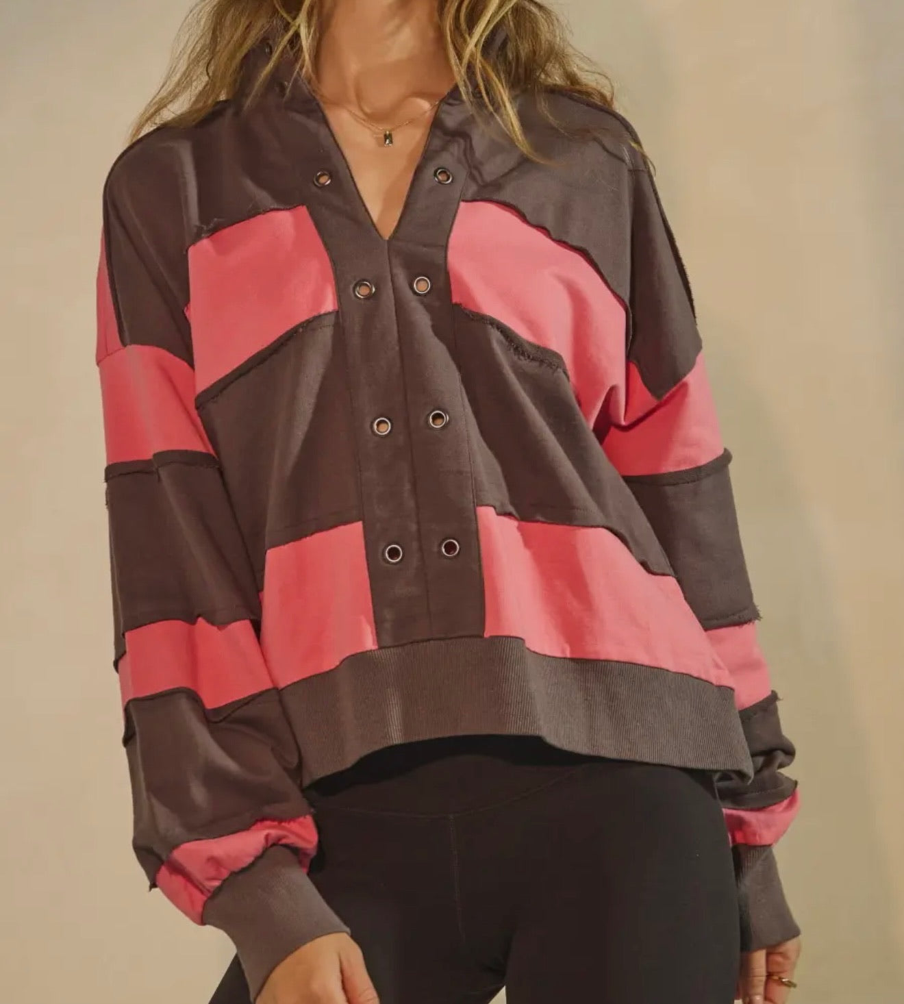 Unlaced Striped Pullover