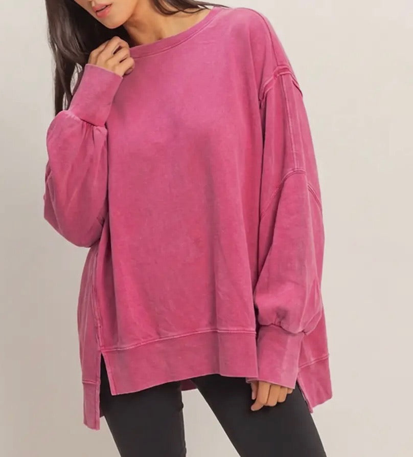 Binge Watch Worthy Oversized Long Sleeve
