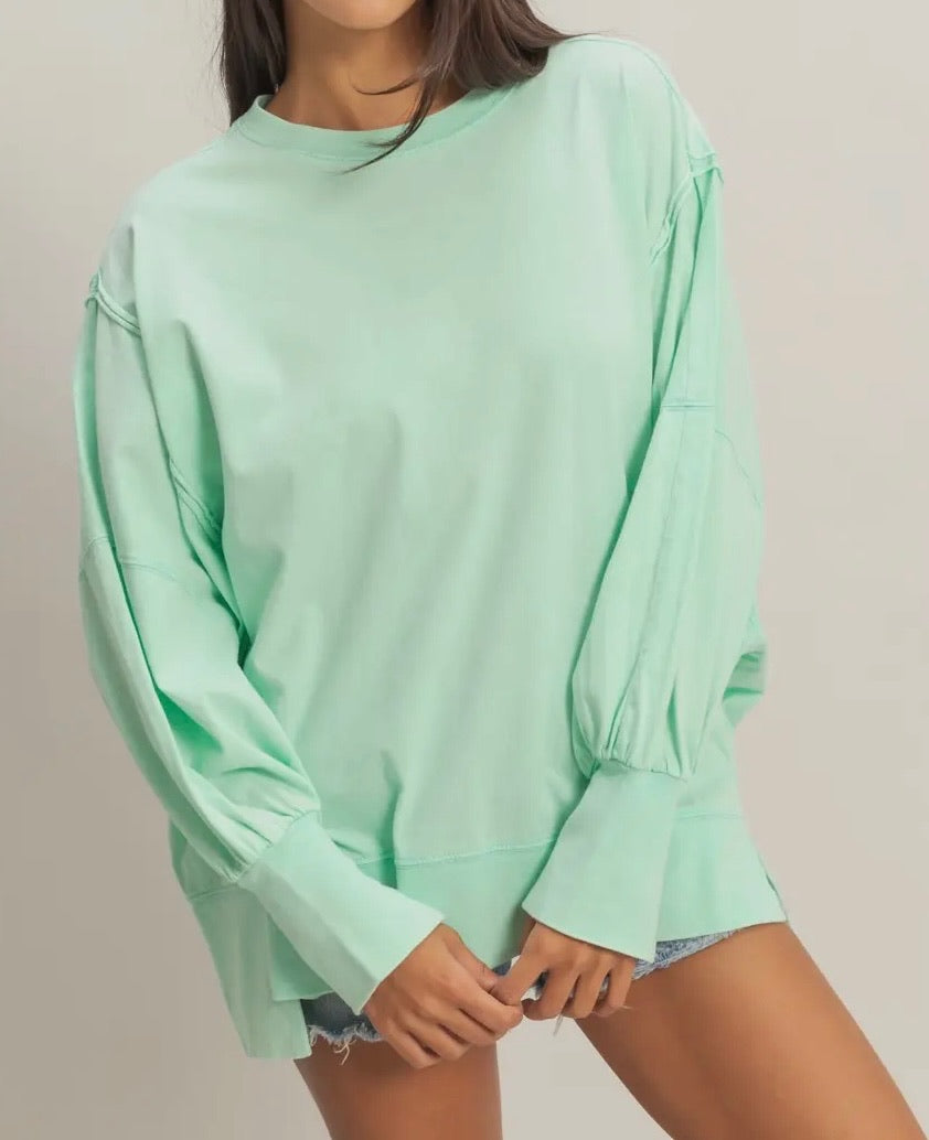 Binge Watch Worthy Oversized Long Sleeve