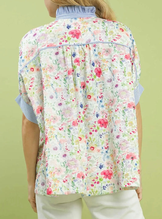 Spring Canvas Collared Shirt