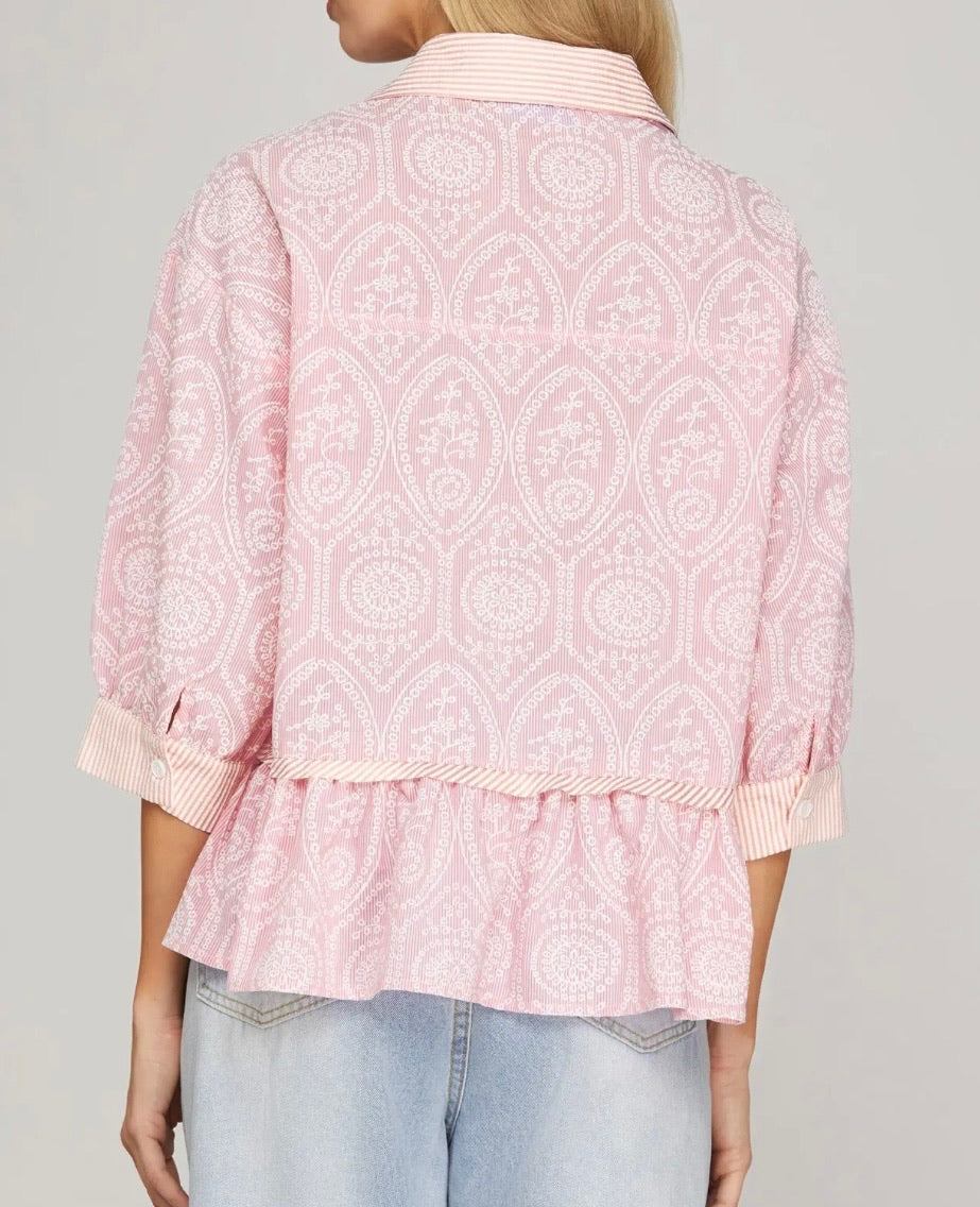 Pretty in Paisley Peplum Top