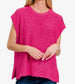 Textured Knit Cap Sleeve Tank