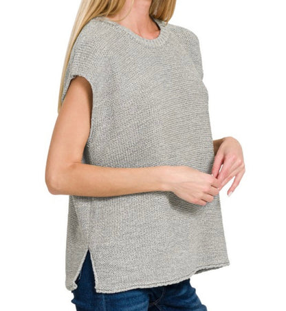 Textured Knit Cap Sleeve Tank
