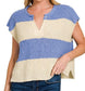 Boardwalk Striped Cap Sleeve Sweater