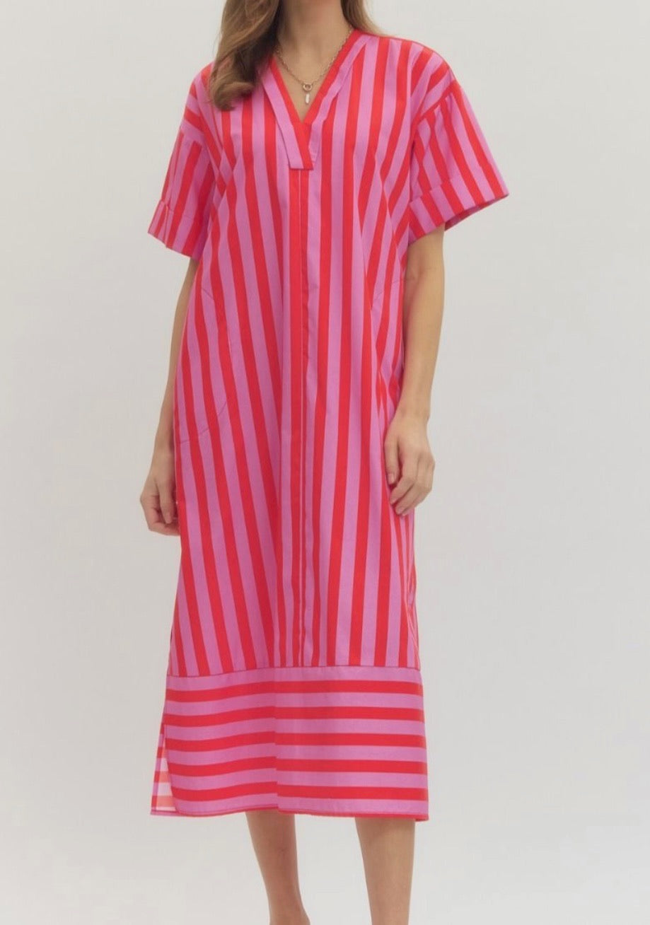 Vacation Calling Striped Maxi Dress