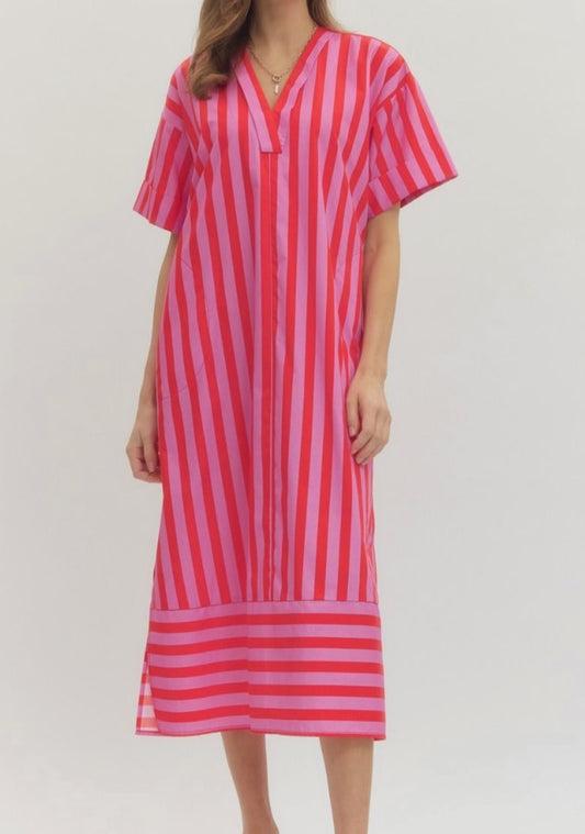 Vacation Calling Striped Maxi Dress