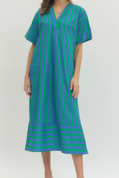 Vacation Calling Striped Maxi Dress