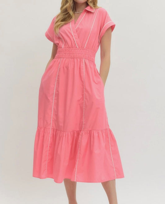 The Pink Meridian Midi Dress