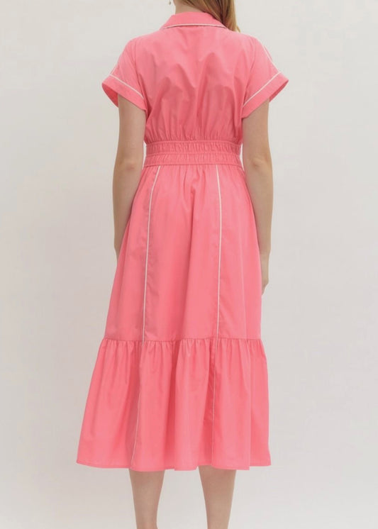 The Pink Meridian Midi Dress