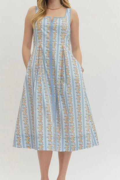 Dewdrop Petals Midi Dress