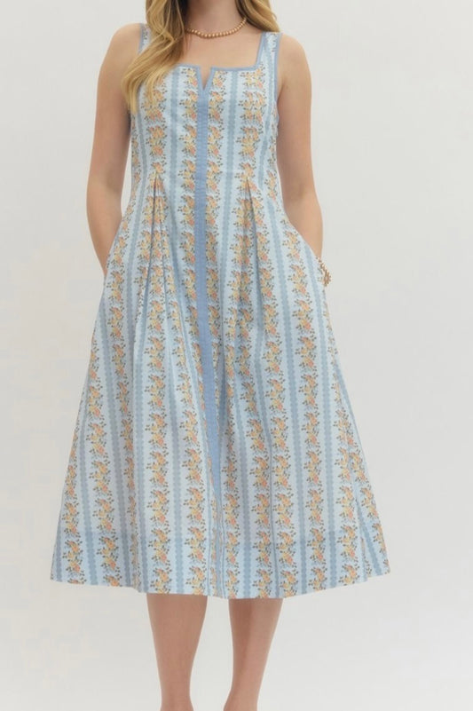 Dewdrop Petals Midi Dress