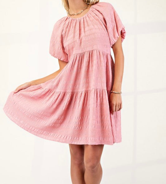 Bluegrass Blush Babydoll Dress
