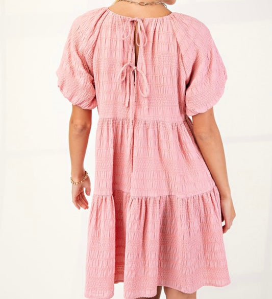 Bluegrass Blush Babydoll Dress