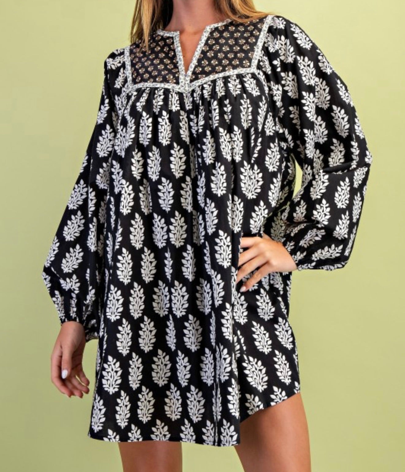 Noir Botanical Dress