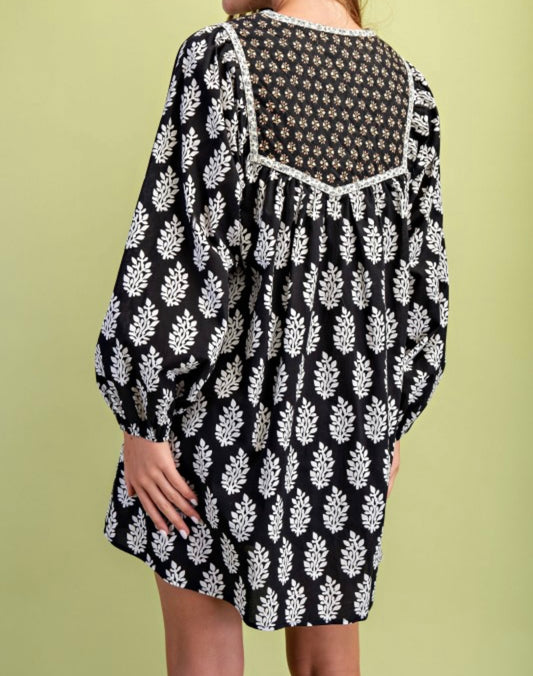 Noir Botanical Dress