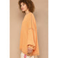 Round Neck Long Sleeve Overlock Knit Top